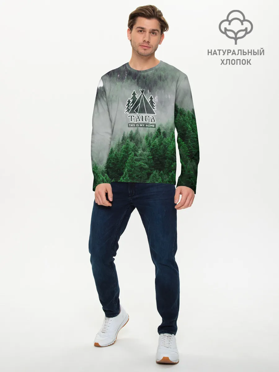 Мужской лонгслив базовый / Сибирь