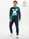 Мужской лонгслив базовый / Матвей в стиле Minecraft