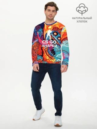 Мужской лонгслив базовый / Андрей в стиле CS GO