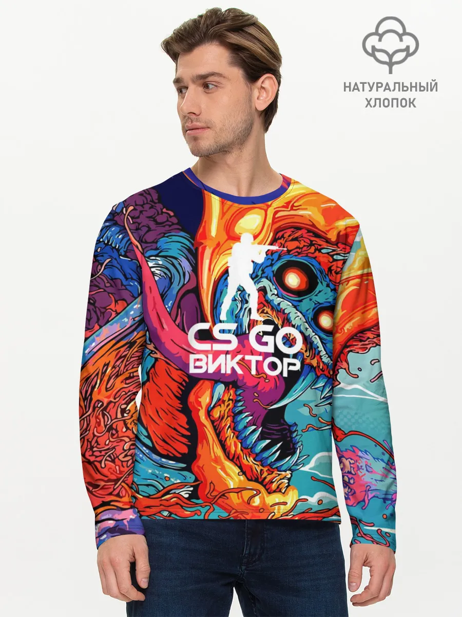 Мужской лонгслив базовый / Виктор в стиле CS GO