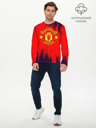 Мужской лонгслив базовый / Манчестер Юнайтед