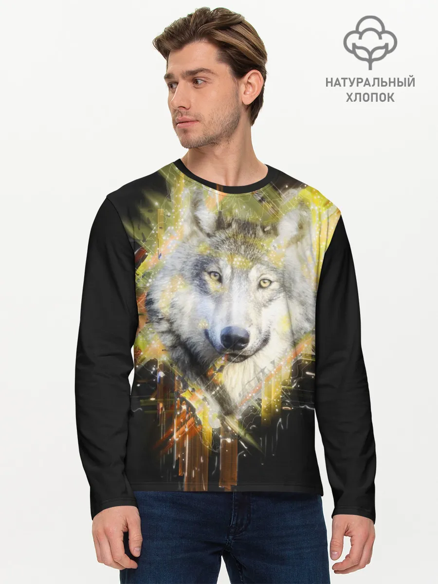 Мужской лонгслив базовый / Волк
