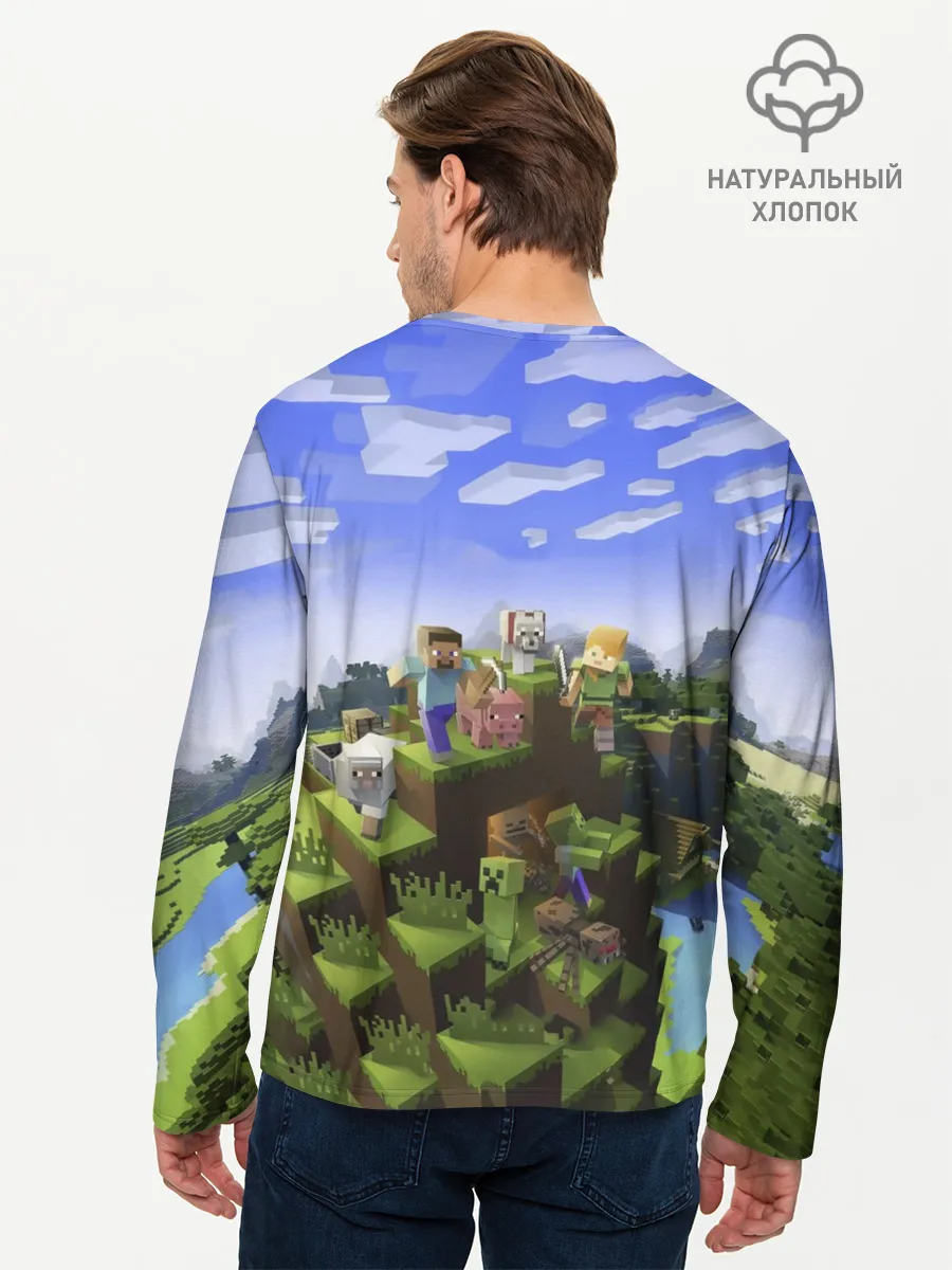 Мужской лонгслив базовый / Слава - Minecraft