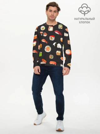 Мужской лонгслив базовый / Суши
