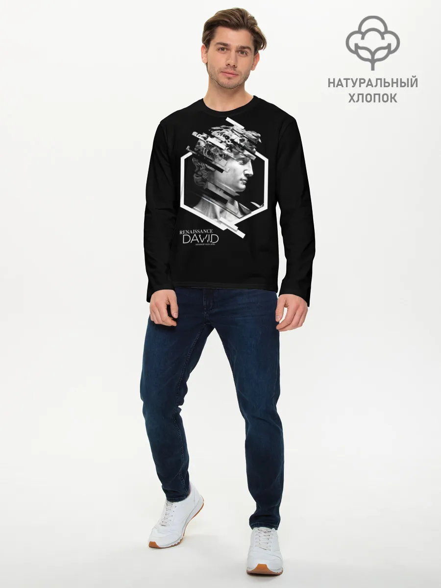 Мужской лонгслив базовый / Renaissance David 3D