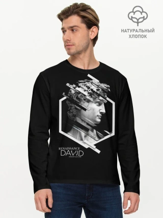 Мужской лонгслив базовый / Renaissance David 3D