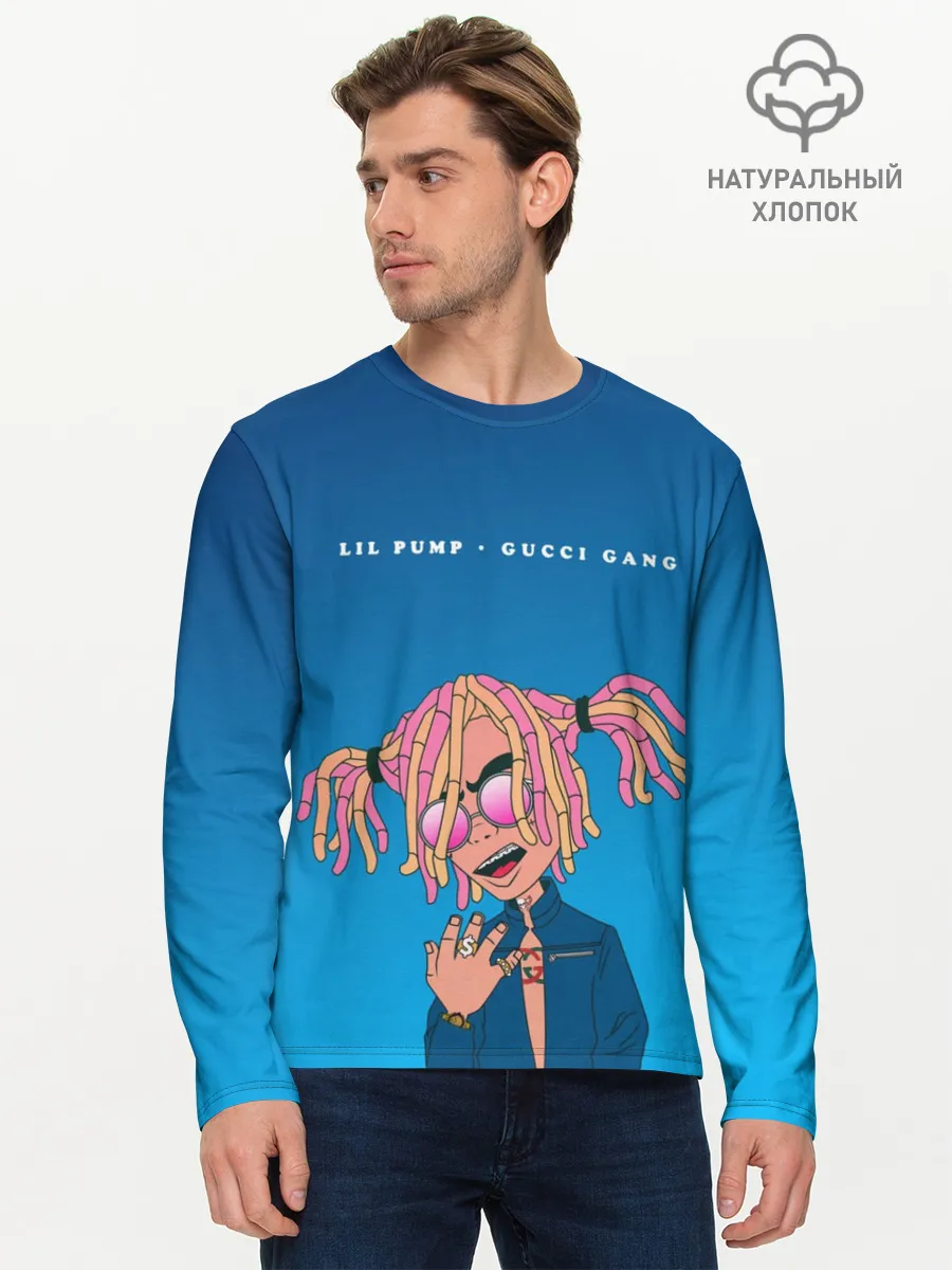 Мужской лонгслив базовый / Lil Pump Gucci Gang