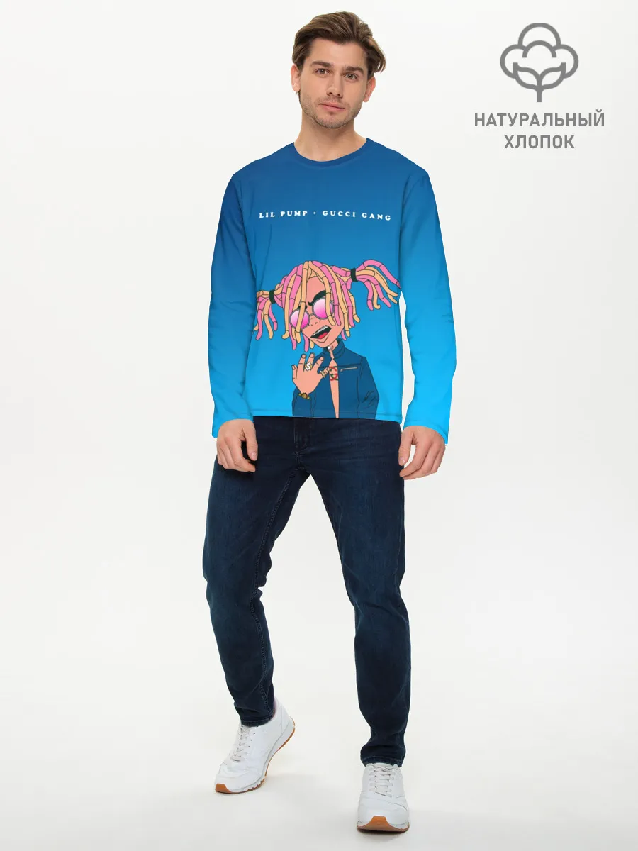 Мужской лонгслив базовый / Lil Pump Gucci Gang