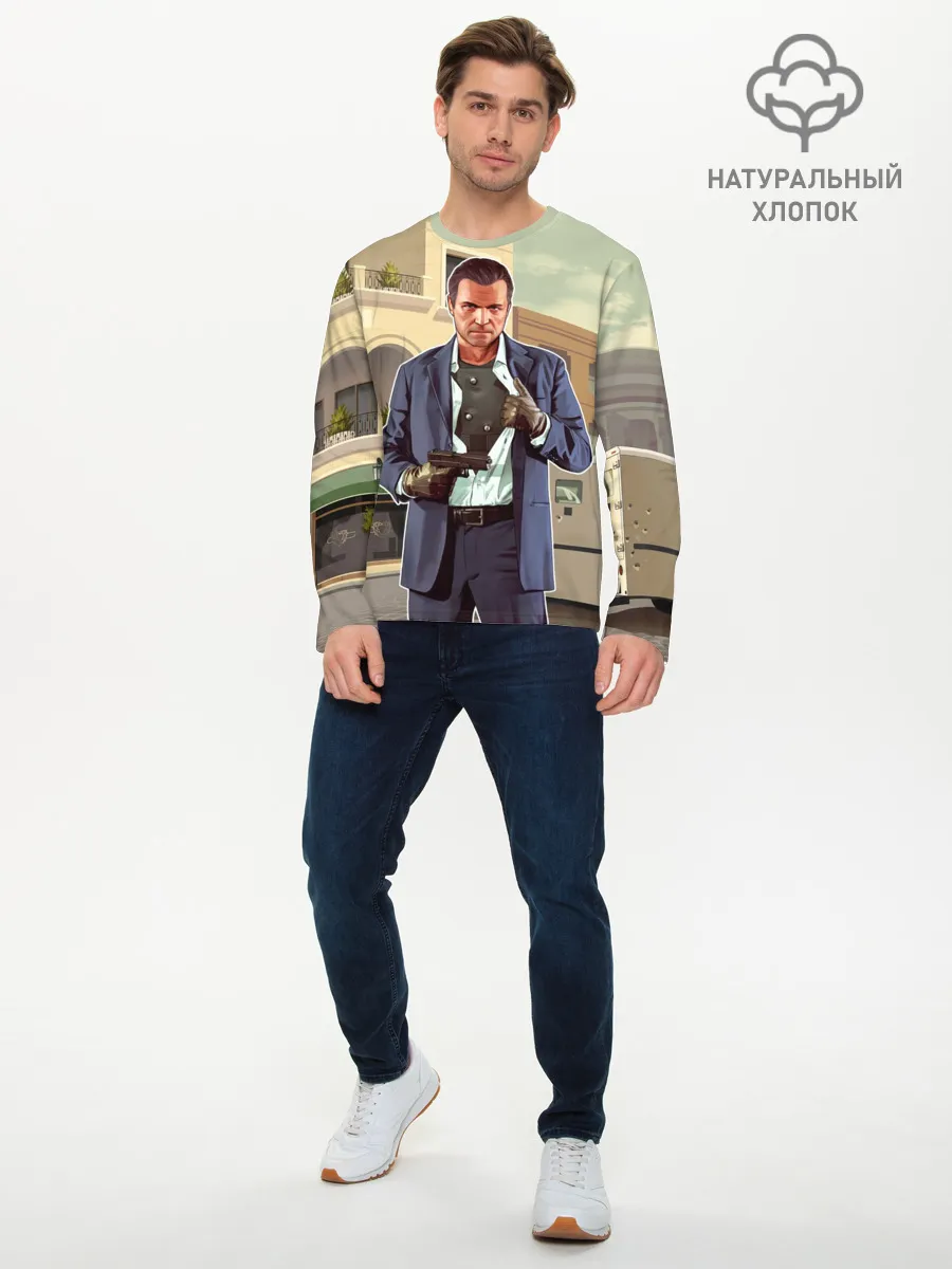 Мужской лонгслив базовый / GTA V - Майкл