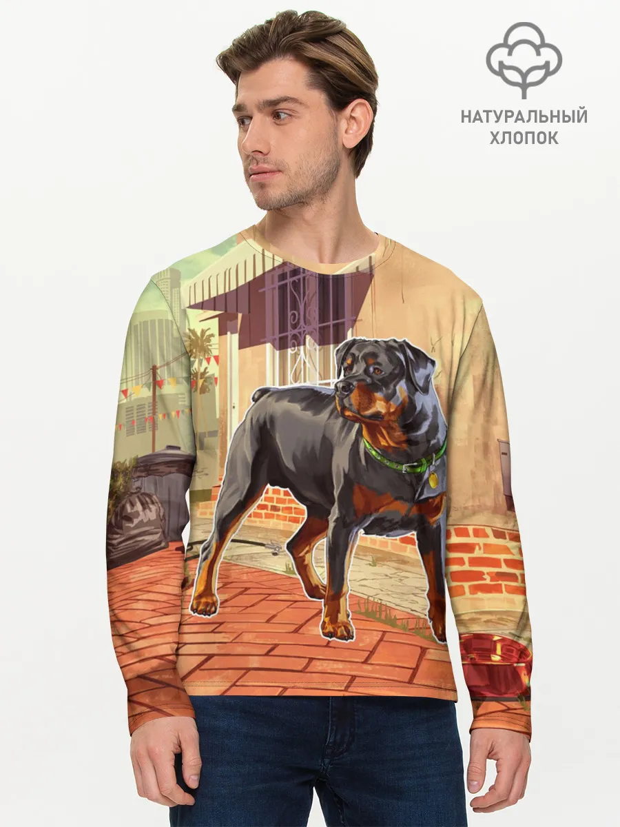 Мужской лонгслив базовый / GTA V - Чоп