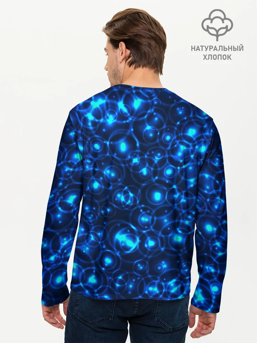 Мужской лонгслив базовый / Пузырчатый абстракт