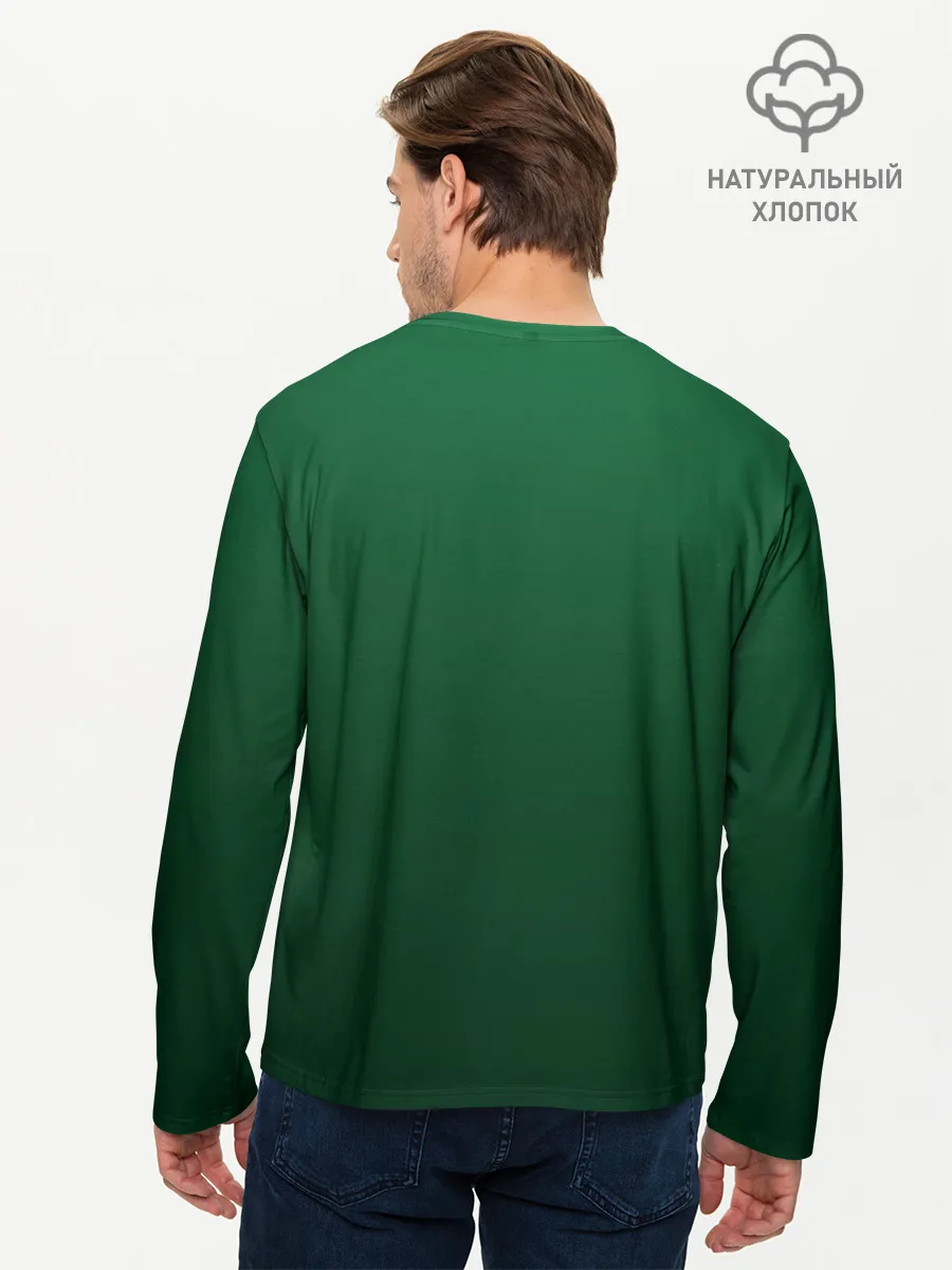 Мужской лонгслив базовый / Клевер удачи