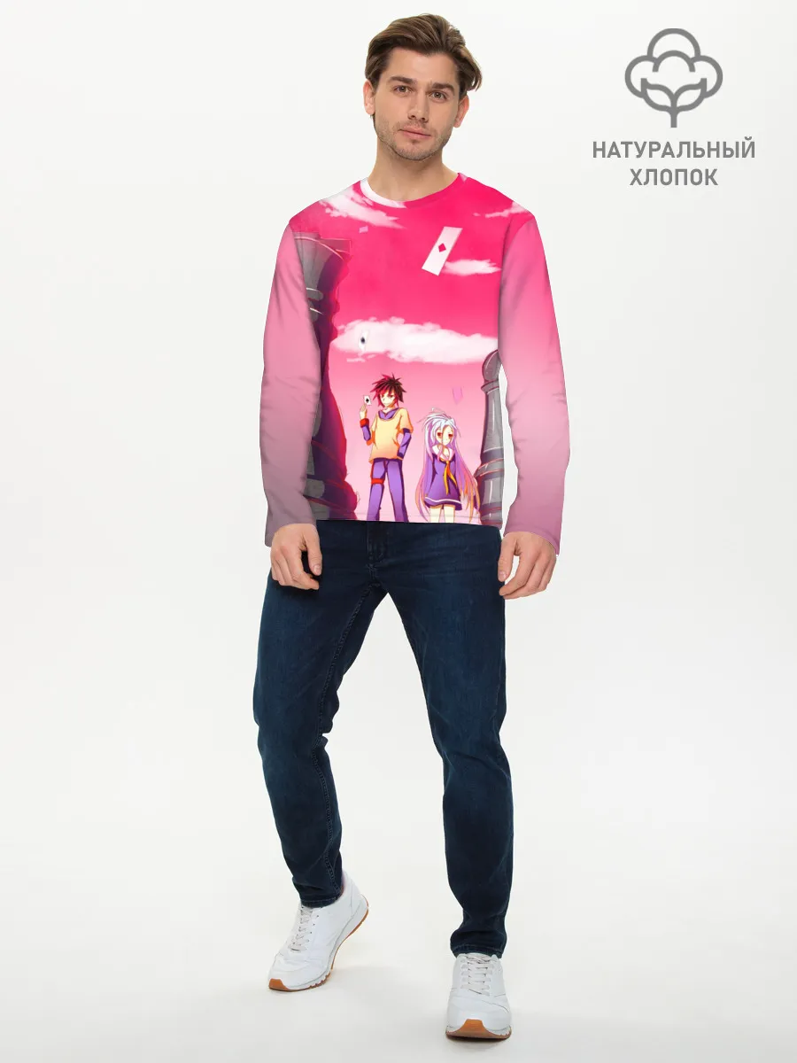 Мужской лонгслив базовый / Шахматы аниме