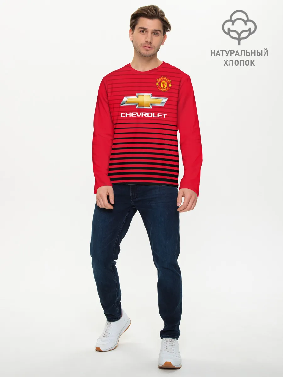 Мужской лонгслив базовый / Man United Форма Home 18/19
