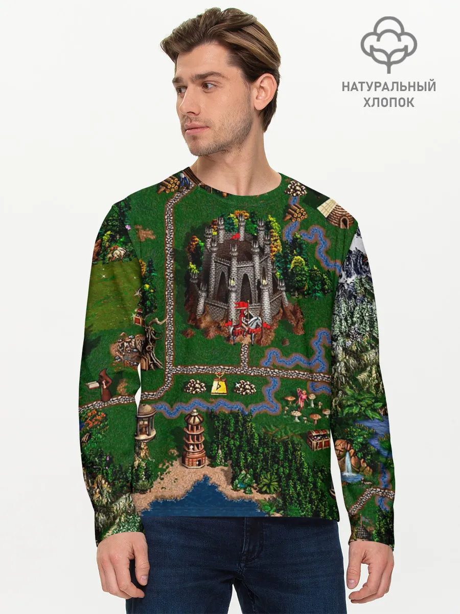 Мужской лонгслив базовый / Карта