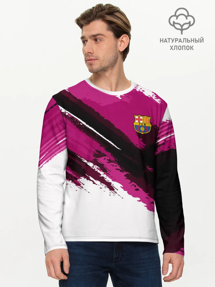 Мужской лонгслив базовый / FC Barcelona Original 2018