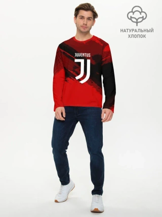 Мужской лонгслив базовый / JUVENTUS SPORT RED