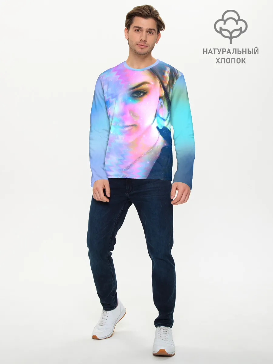 Мужской лонгслив базовый / Саша Грей. Абстракция