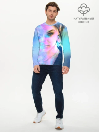 Мужской лонгслив базовый / Саша Грей. Абстракция