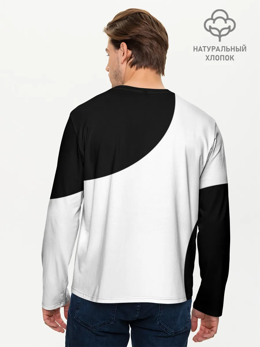Мужской лонгслив базовый / Россия Black&White