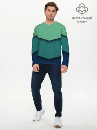 Мужской лонгслив базовый / Текстура бумаги