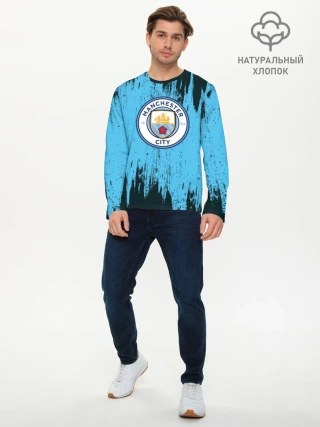 Мужской лонгслив базовый / Манчестер Сити