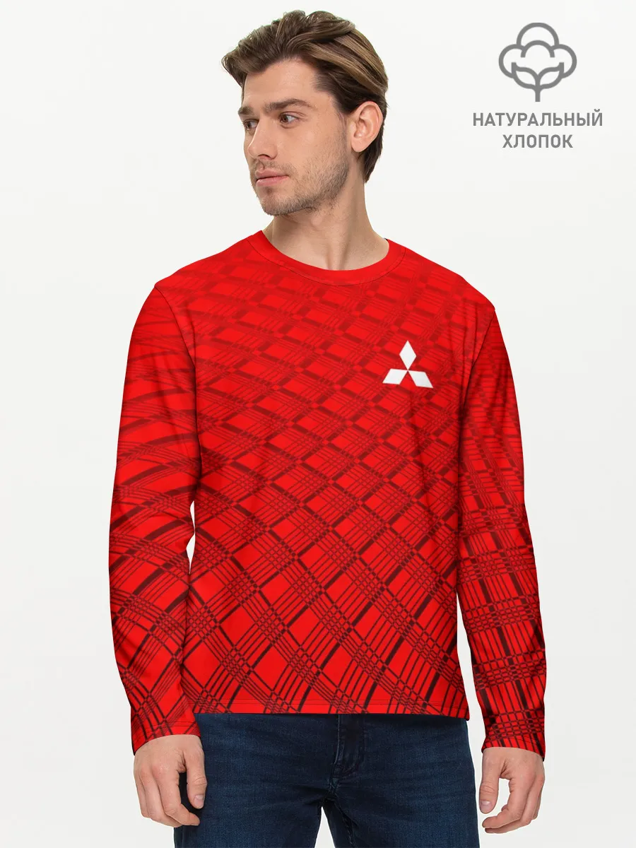 Мужской лонгслив базовый / Mitsubishi sport