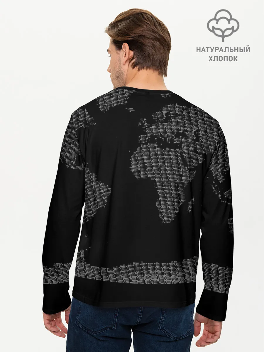 Мужской лонгслив базовый / Русский хакер
