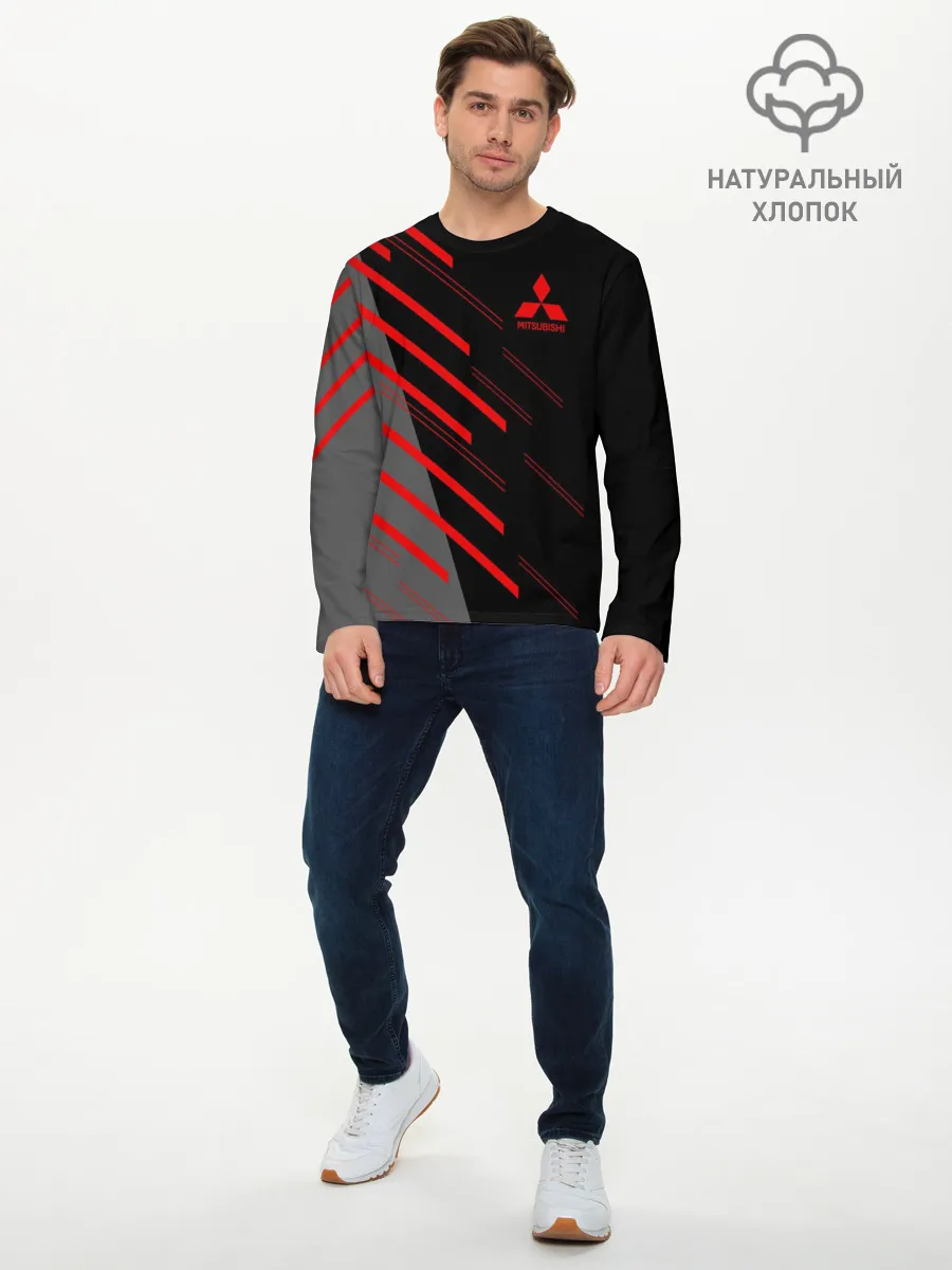 Мужской лонгслив базовый / MITSUBISHI | МИТСУБИСИ