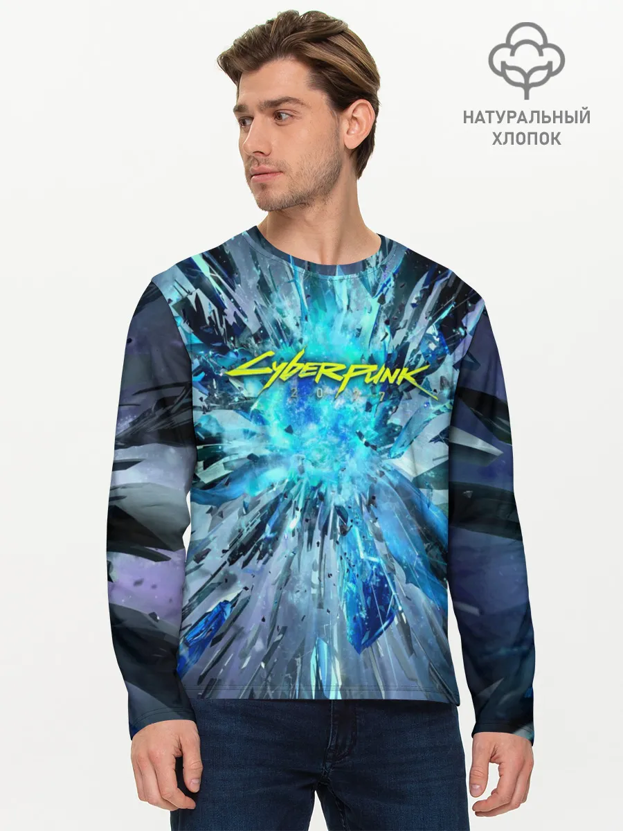 Мужской лонгслив базовый / CYBERPUNK 2077