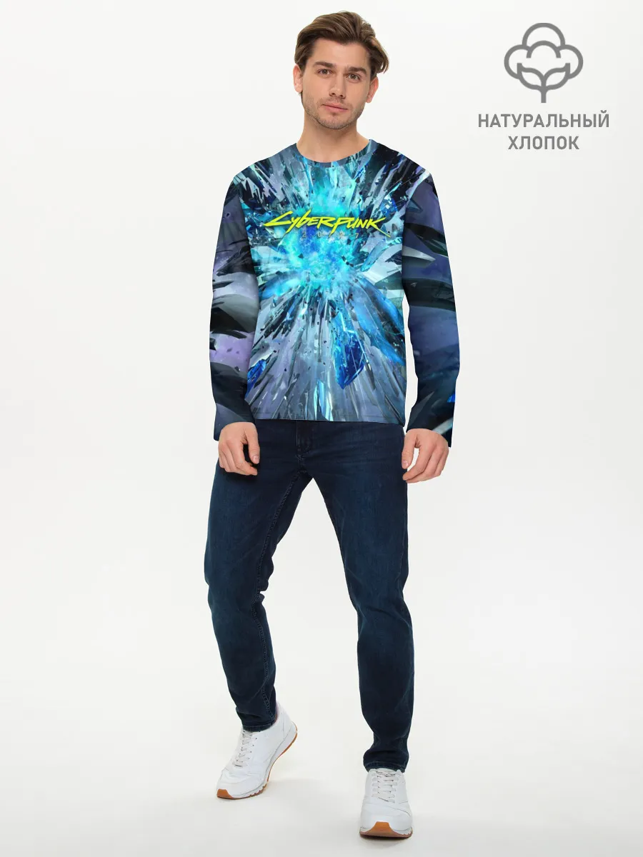 Мужской лонгслив базовый / CYBERPUNK 2077