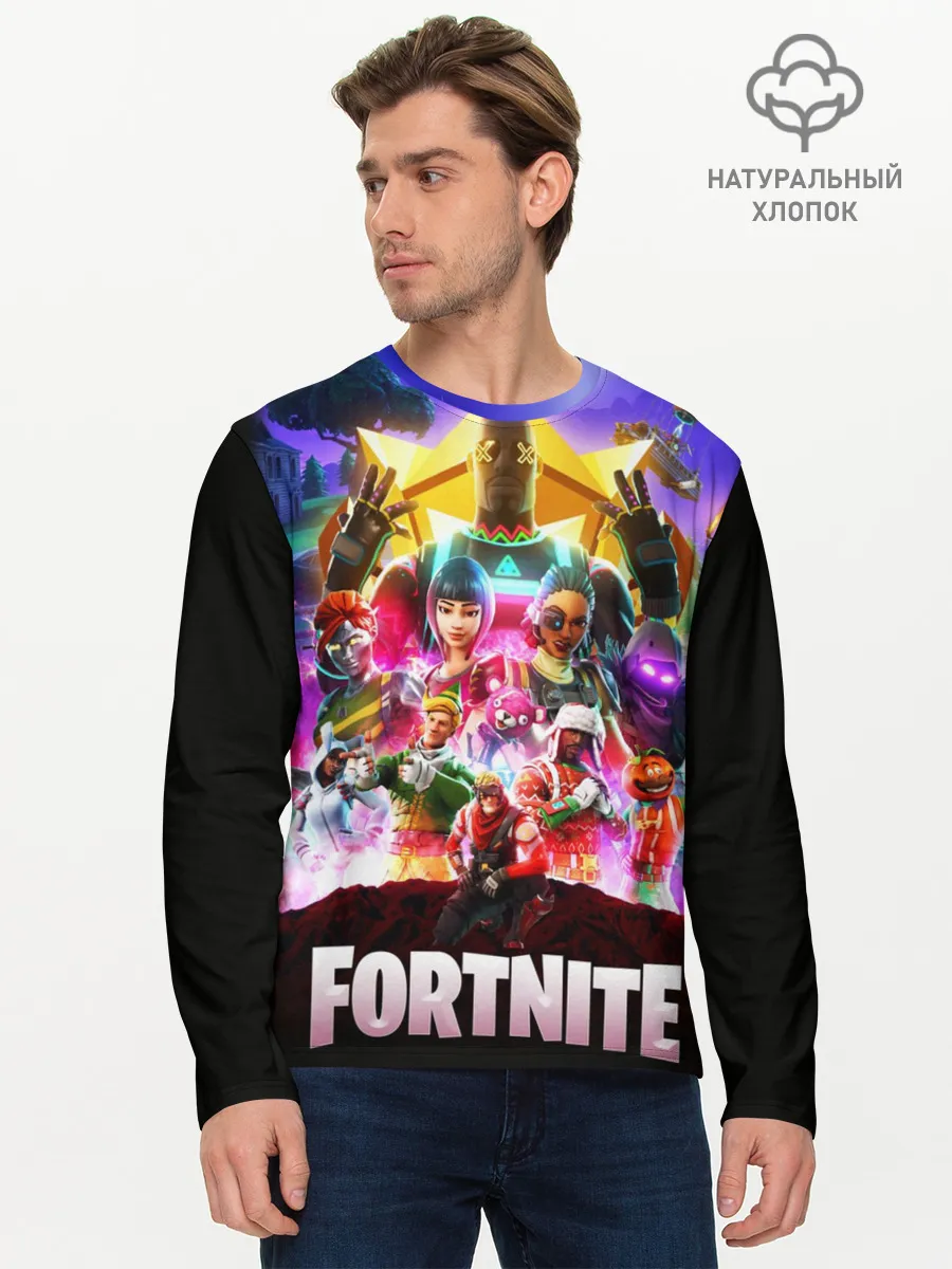 Мужской лонгслив базовый / Fortnite Королевская Битва
