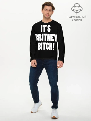 Мужской лонгслив базовый / Its Britney Bitch