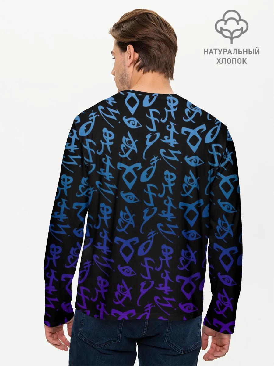 Мужской лонгслив базовый / Blue runes