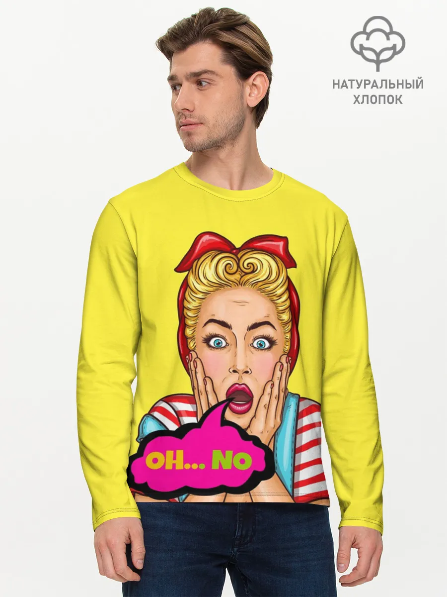 Мужской лонгслив базовый / Oh...no