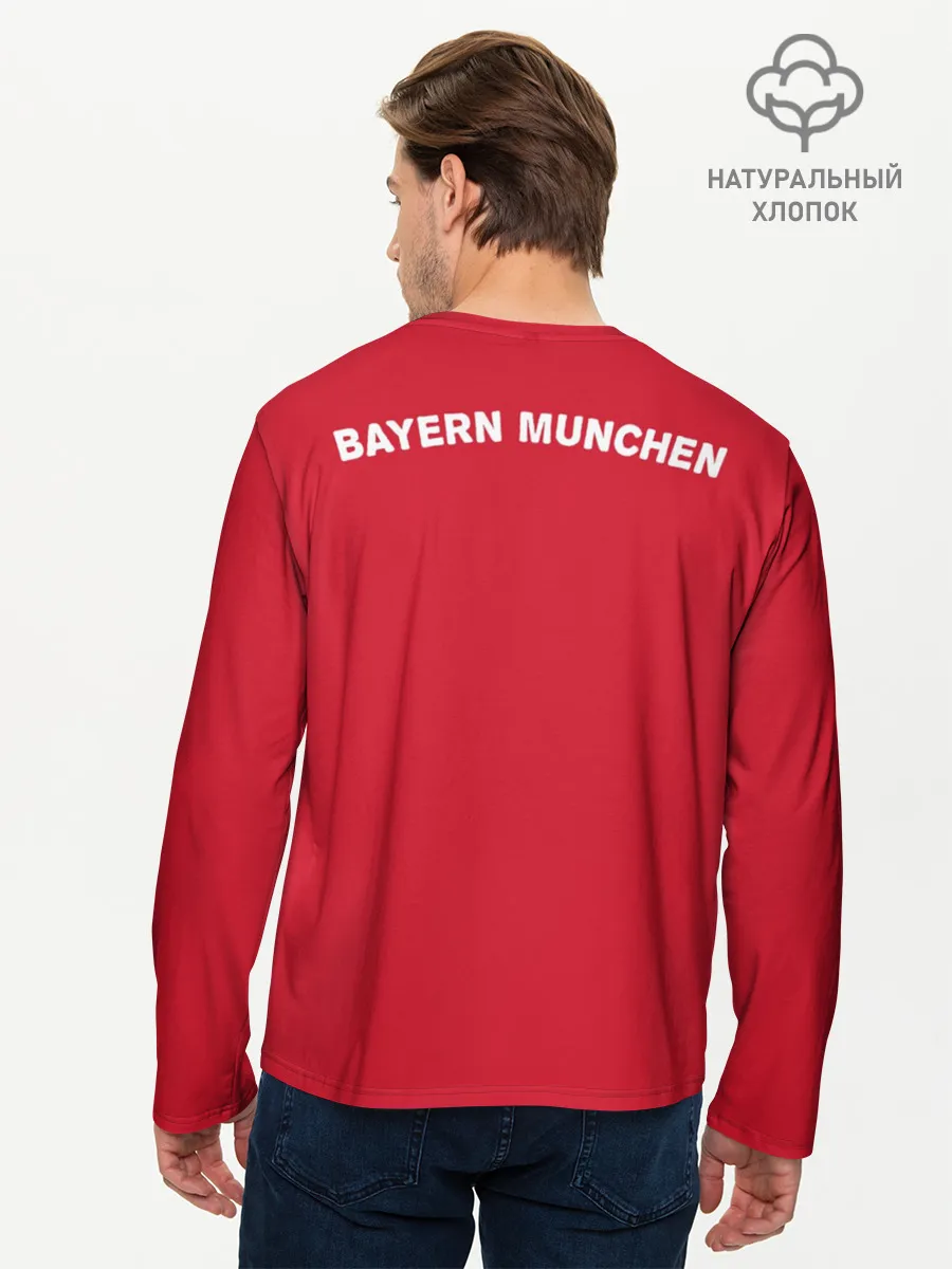 Мужской лонгслив базовый / Bayern home 18-19
