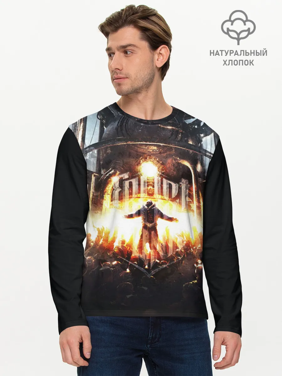 Мужской лонгслив базовый / Frostpunk - city