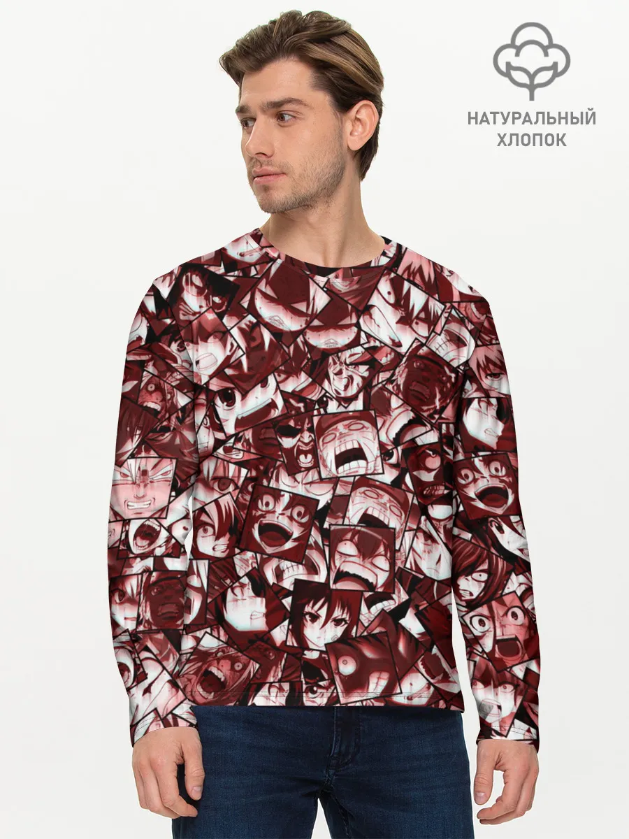 Мужской лонгслив базовый / Ярость аниме