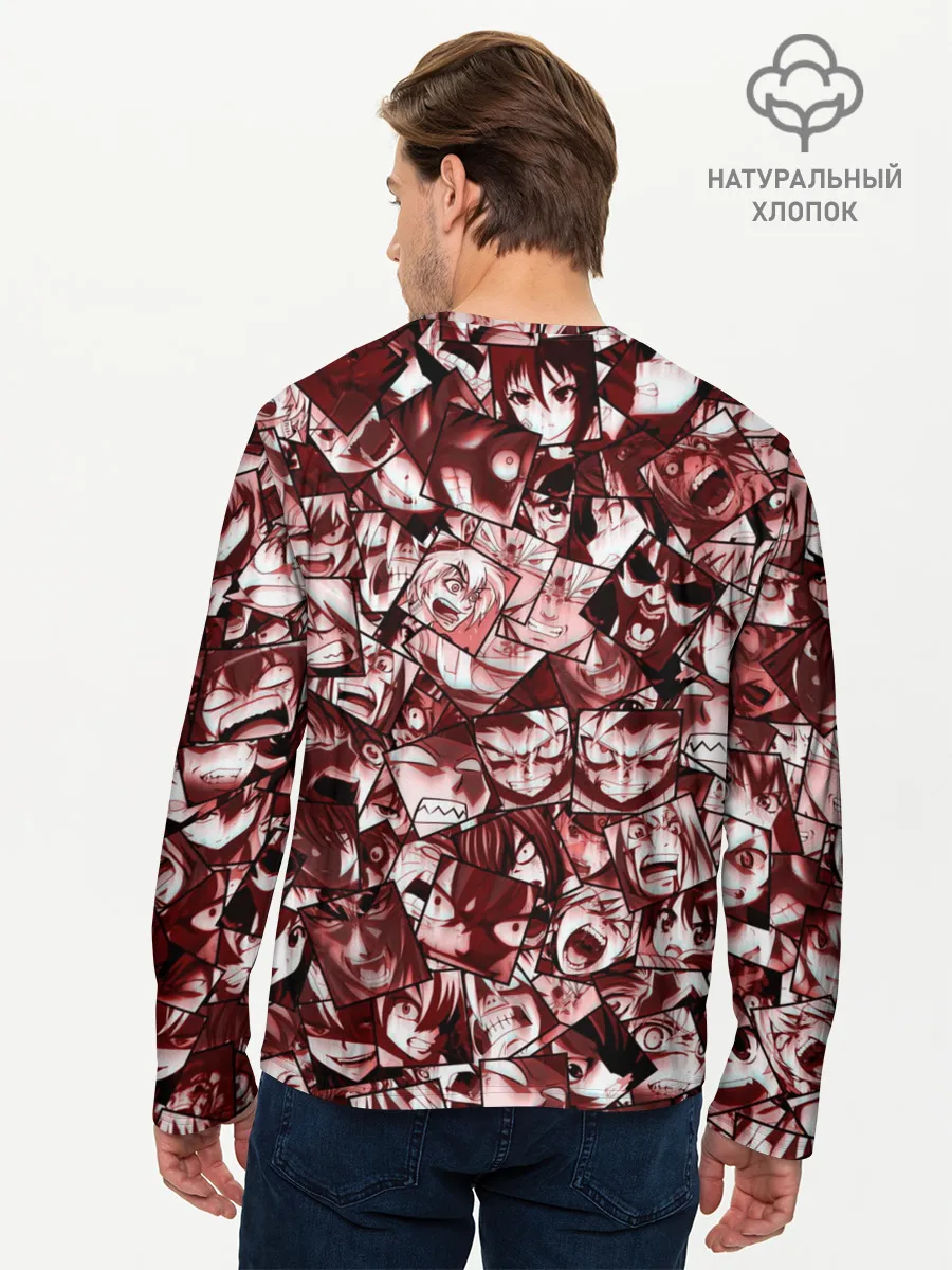 Мужской лонгслив базовый / Ярость аниме