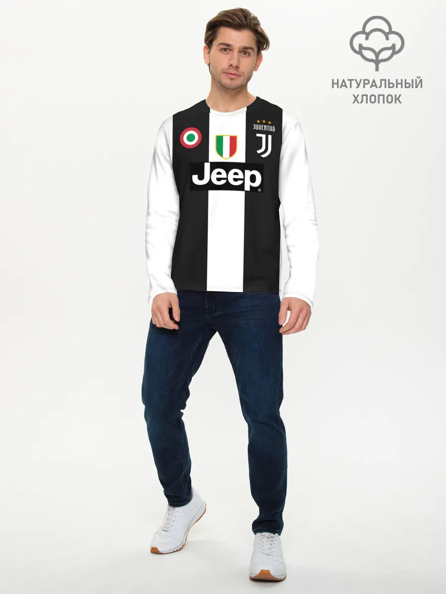 Мужской лонгслив базовый / Форма Ювентуса 18-19