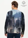 Мужской лонгслив базовый / Cyberpunk 2077 city