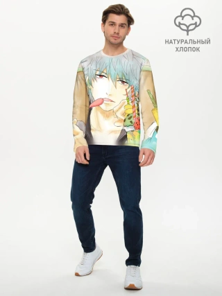 Мужской лонгслив базовый / манга Серебряная душа