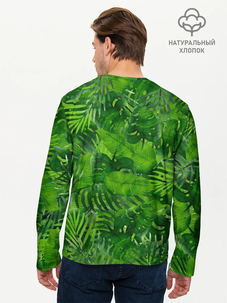 Мужской лонгслив базовый / Тропики