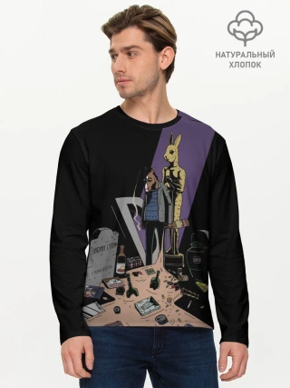 Мужской лонгслив базовый / Конь БоДжек #3