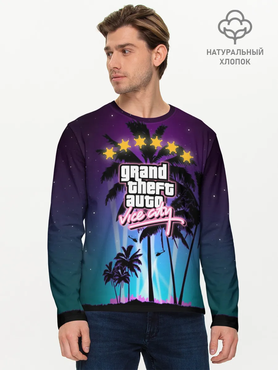 Мужской лонгслив базовый / GTA Vice City