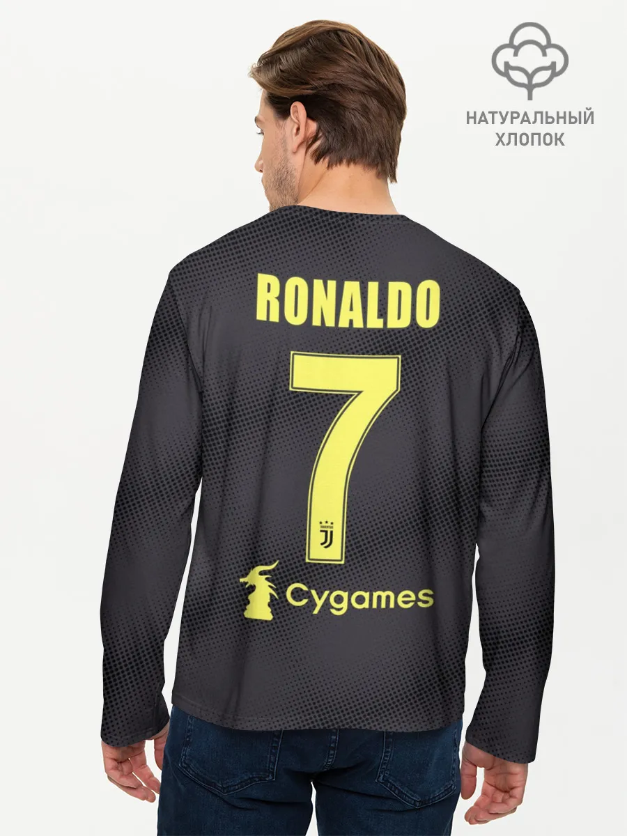 Мужской лонгслив базовый / Роналдо альтернативная 18-19