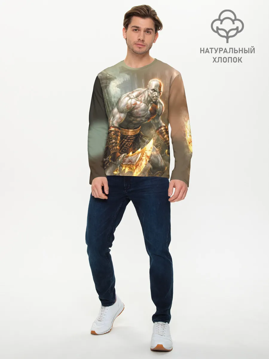 Мужской лонгслив базовый / God of War