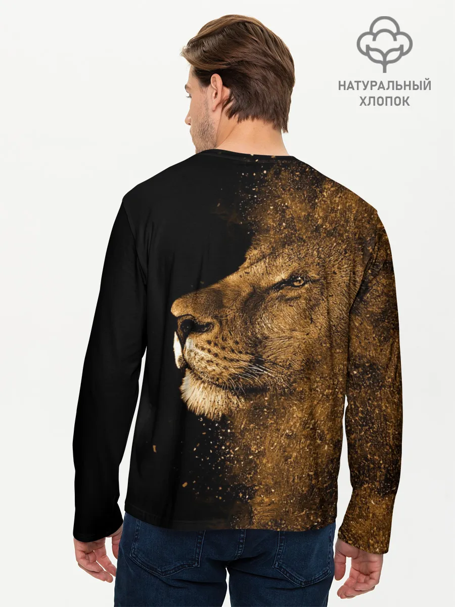 Мужской лонгслив базовый / Лев