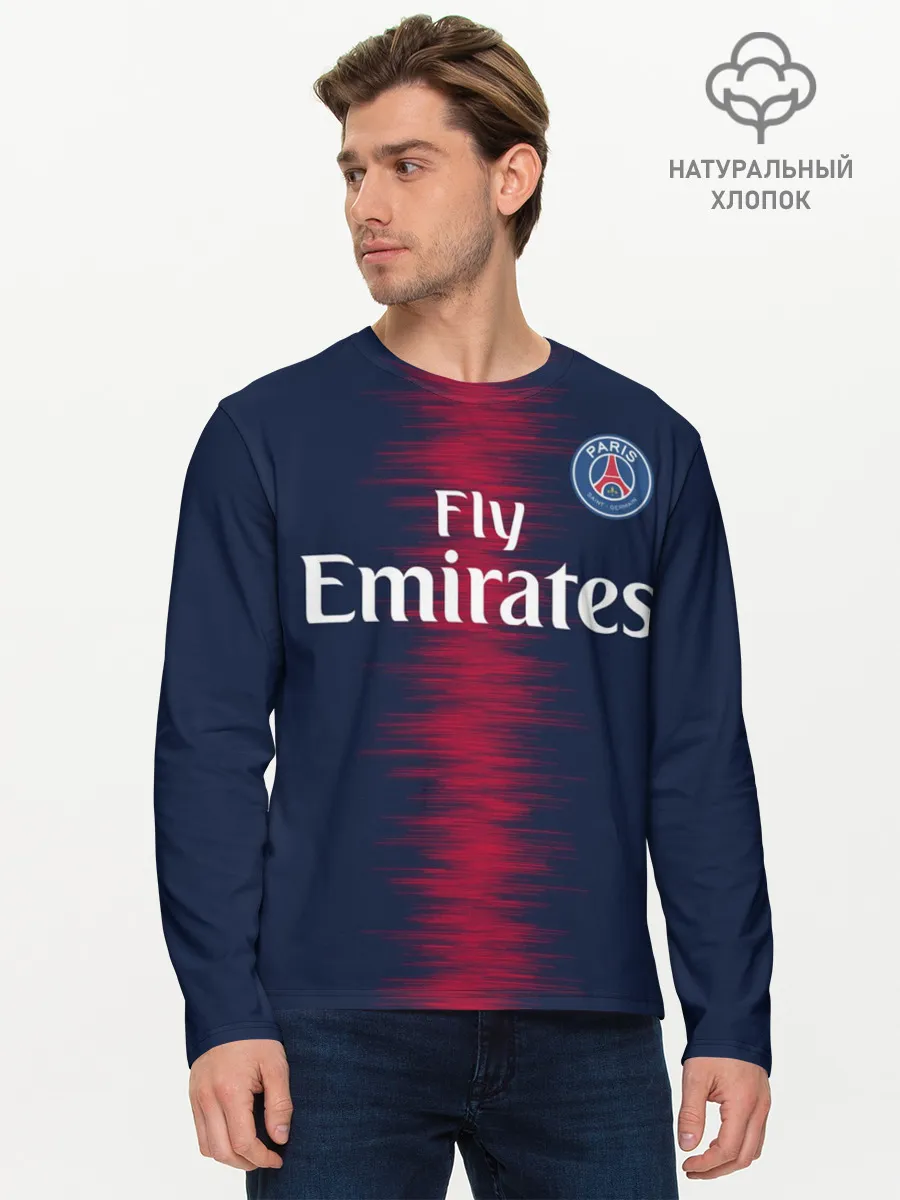 Мужской лонгслив базовый / Неймар ПСЖ 18-19