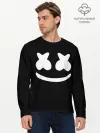 Мужской лонгслив базовый / Marshmello black